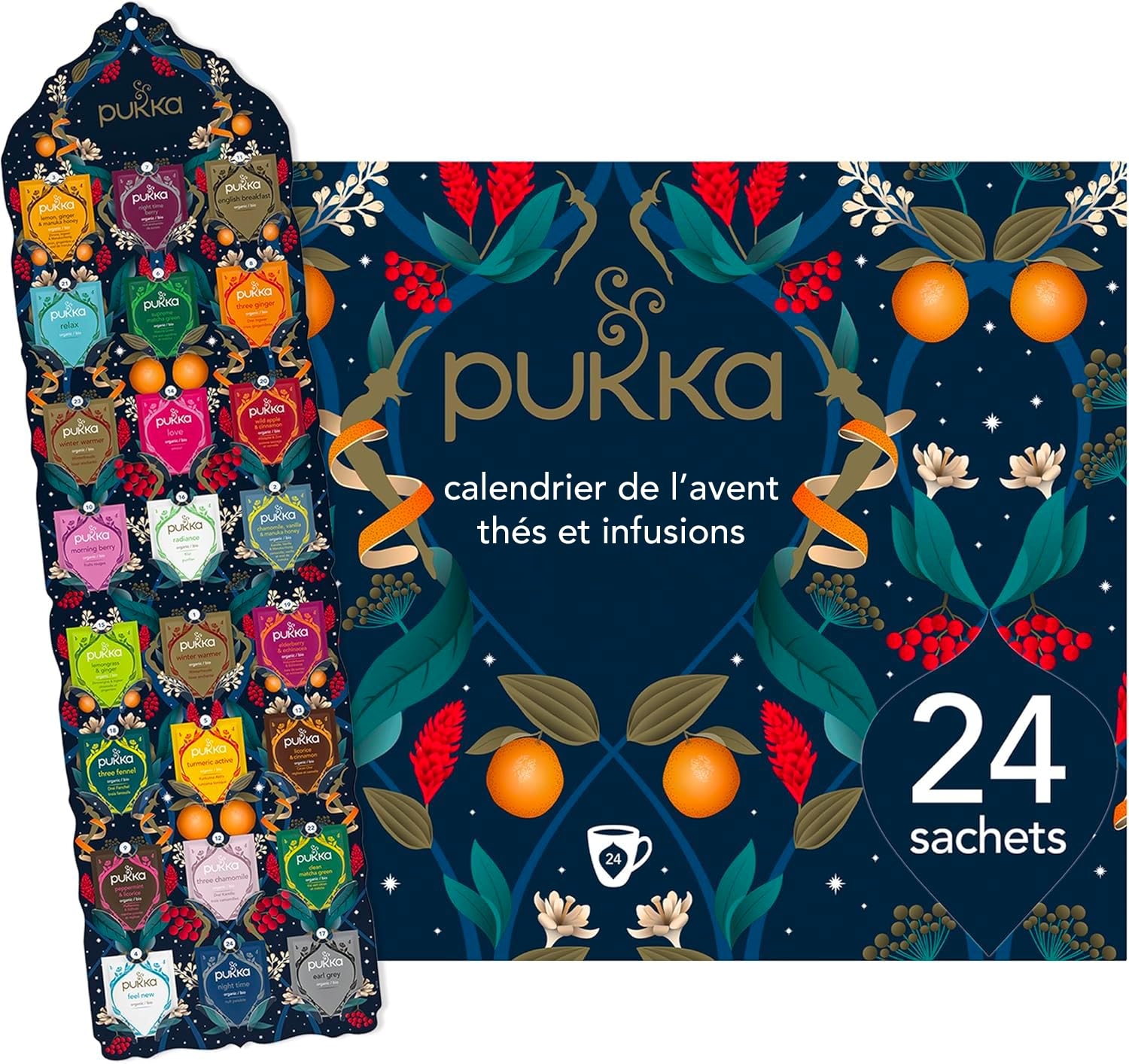 Calendrier De L avent Original Pukka Calendrier De L Avent De Thu00e9s Et D Infusions 24 Sachets De Thu00e9 Kusmi Tea Noel