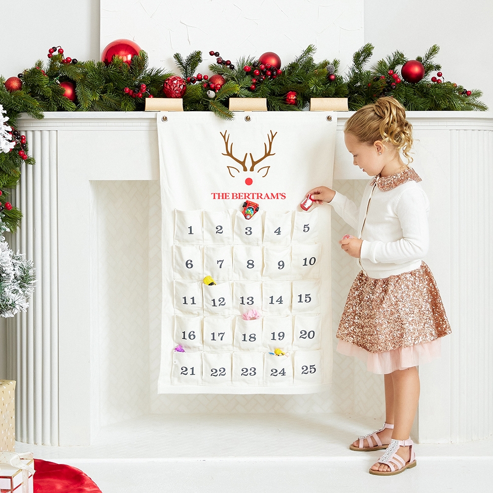 Calendrier De L Avent Personnalis 25 Jours De No l En Tissu R utilisable Rudolph Mariage D co Belle Nuance