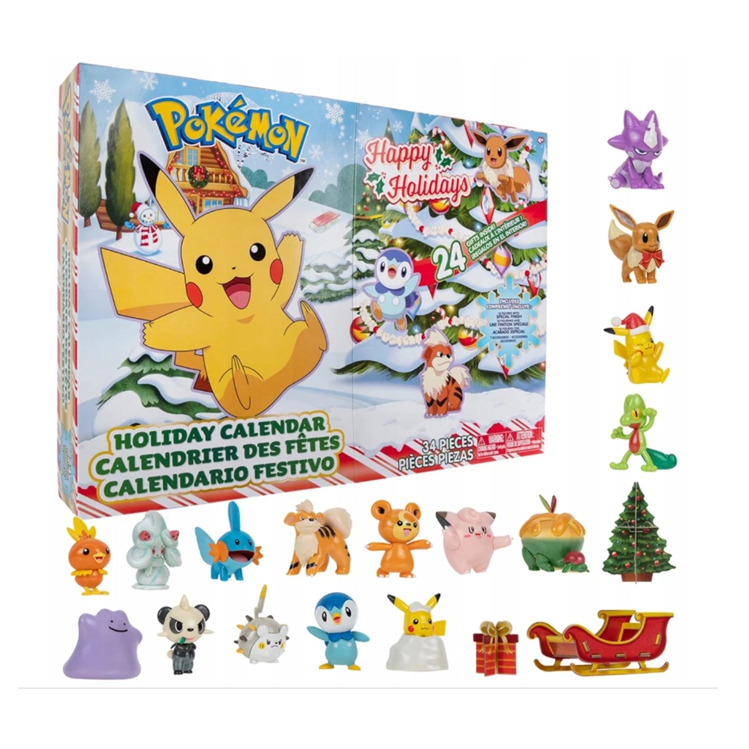 Calendrier De L Avent Pokemon PKW2689 43 X 31 X 7cm Multicolore Calendrier Planning Et ph m ride Achat Prix Fnac