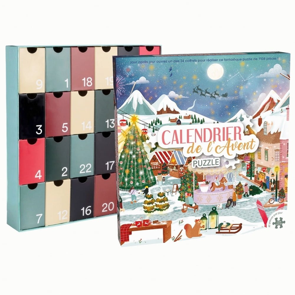 Calendrier De L avent Puzzle Village No l Martinex 1008 Pi ces