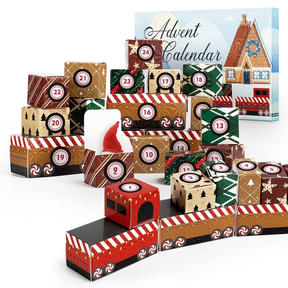Calendrier De L Avent Remplir DIY Bo tes Vides De Calendrier De L Avent En Forme De Train Personnalis De No l 2025 Avec Cadeaux Surprise Pour Enfants Famille Et Amis Amazon fr Jeux Et