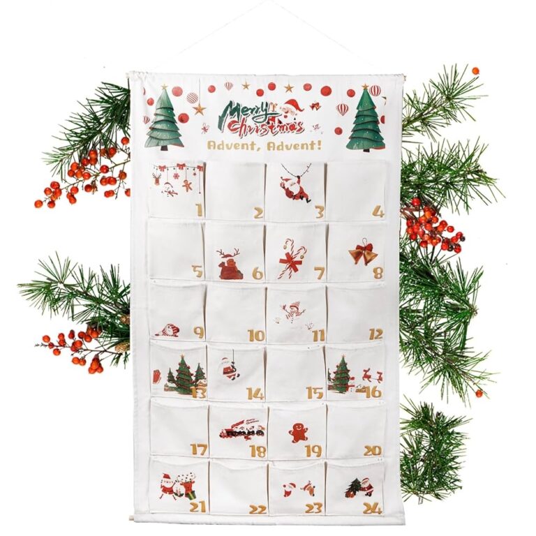 Calendrier De L Avent Remplir En Tissu 2024 Calendrier De L Avent Vide Remplir DIY Calendrier De L Avent Tissu Calendrier Suspendu Avent No l Avec 24 Pochettes Pour D corations De No l Amazon fr