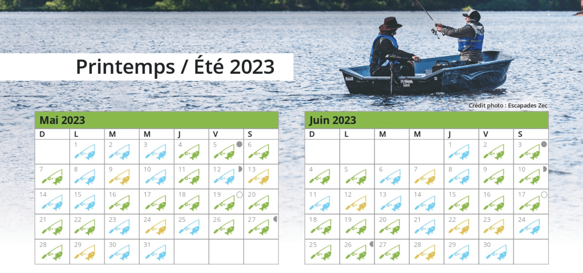 Calendrier De P che 2023