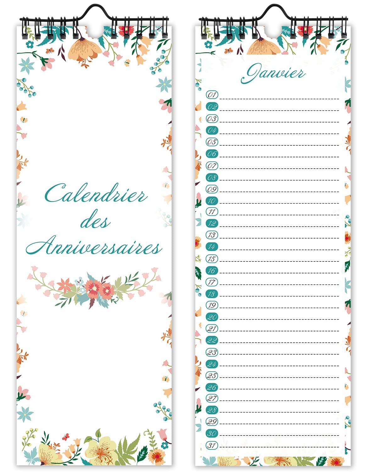 Calendrier Des Anniversaires Calendrier Perp tuel Anniversaire Calendrier Pour Enfant Bureau Famille Light Green Amazon fr Fournitures De Bureau