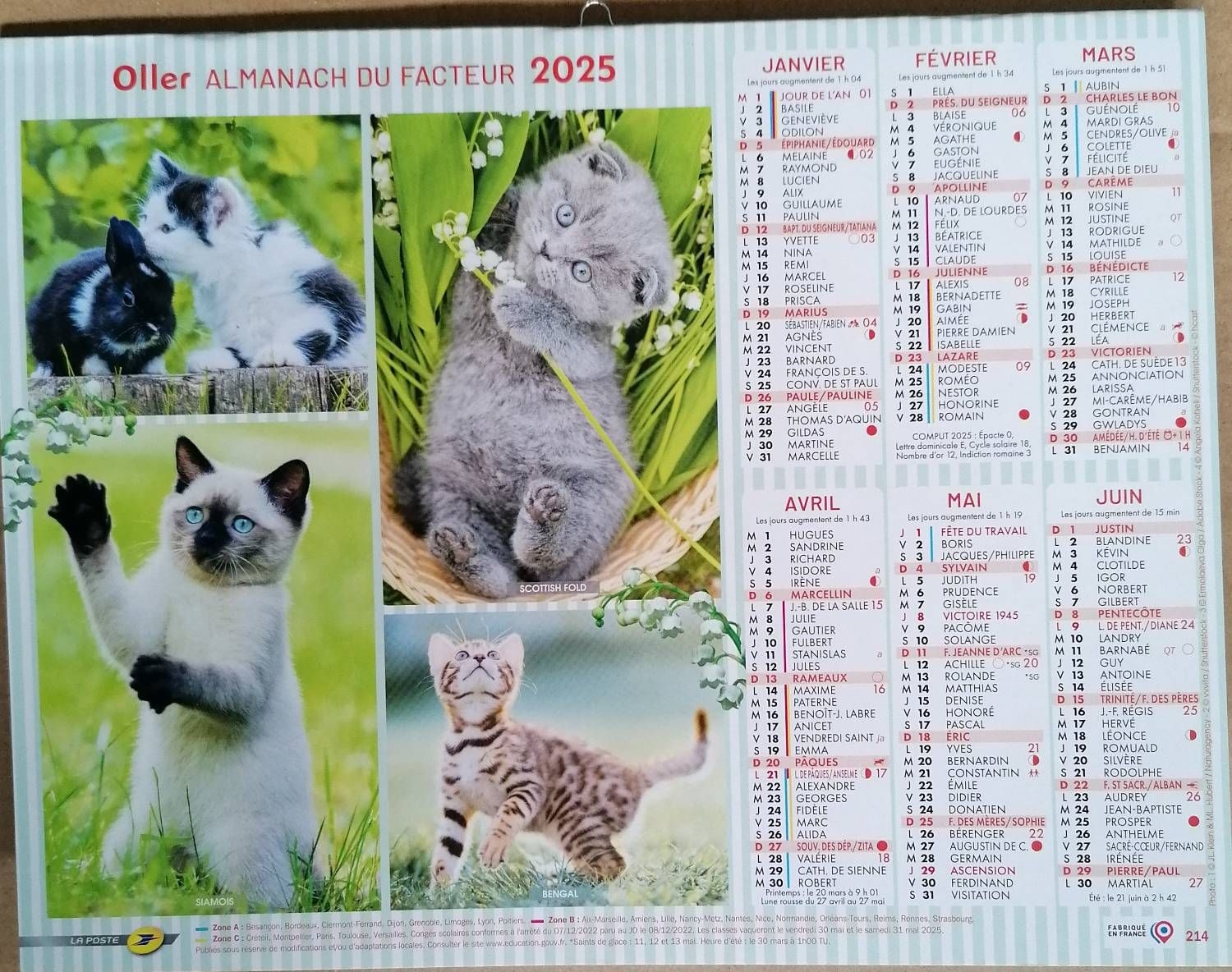 Calendrier Des Poste 2025 Calendrier Rakuten