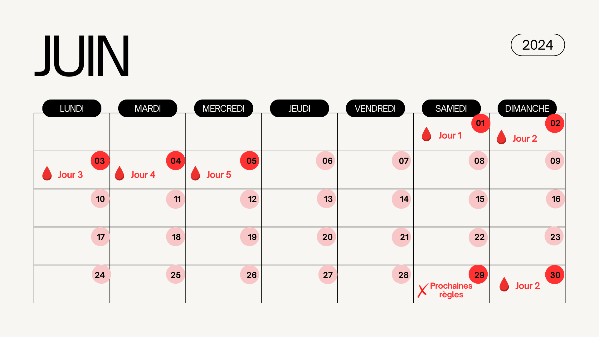 Calendrier Des R gles Suivre Son Cycle Simplement