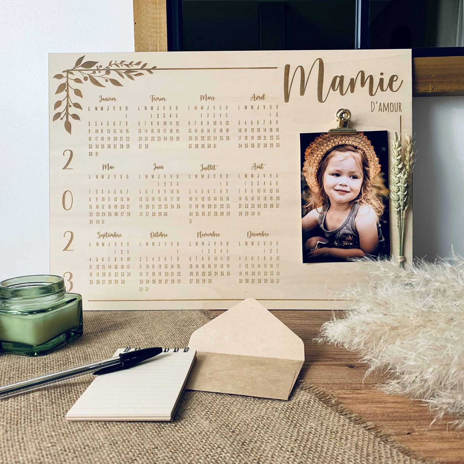 Calendrier En Bois Personnalisable Collection Bois