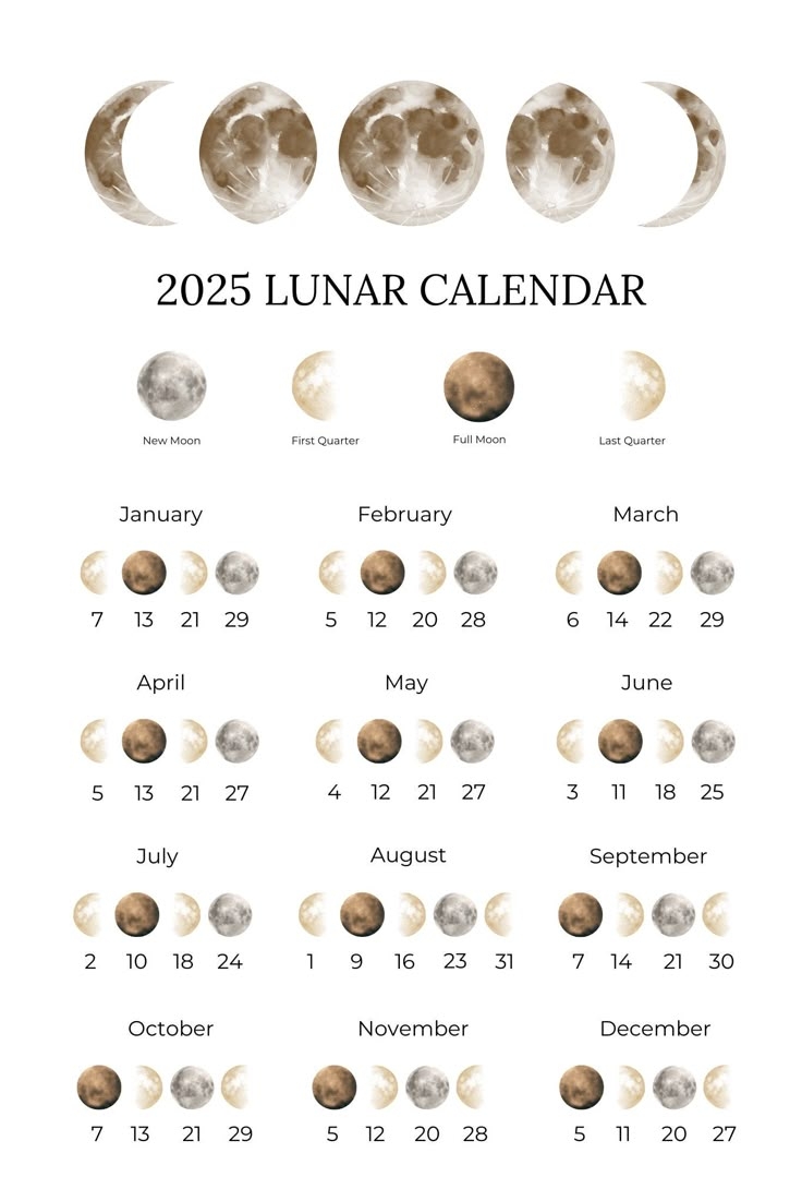 Calendrier Lunaire 2025 Sorci res Rituels Wicca T l chargement Num rique PDF JPG PNG Etsy France
