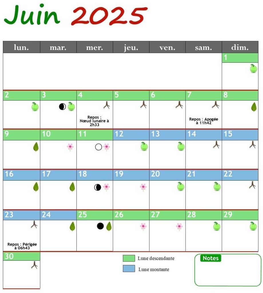calendrier lunaire potager