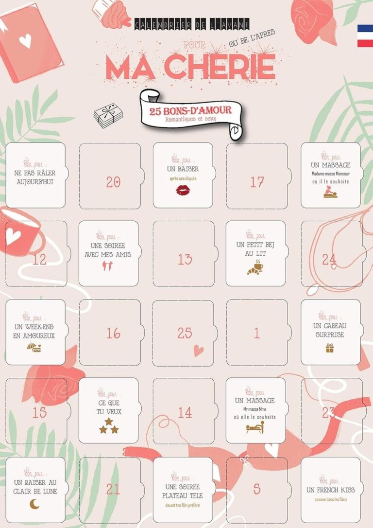 Calendrier Ma Ch rie 25 Bons D amour Nature D couvertes