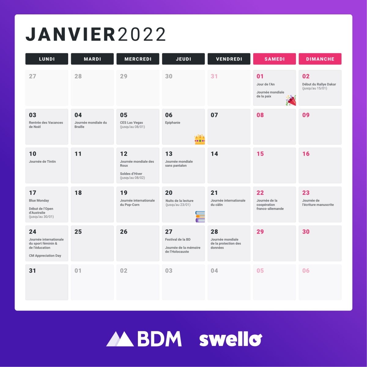 Calendrier Marketing 2022 La Liste De Tous Les v nements De L ann e