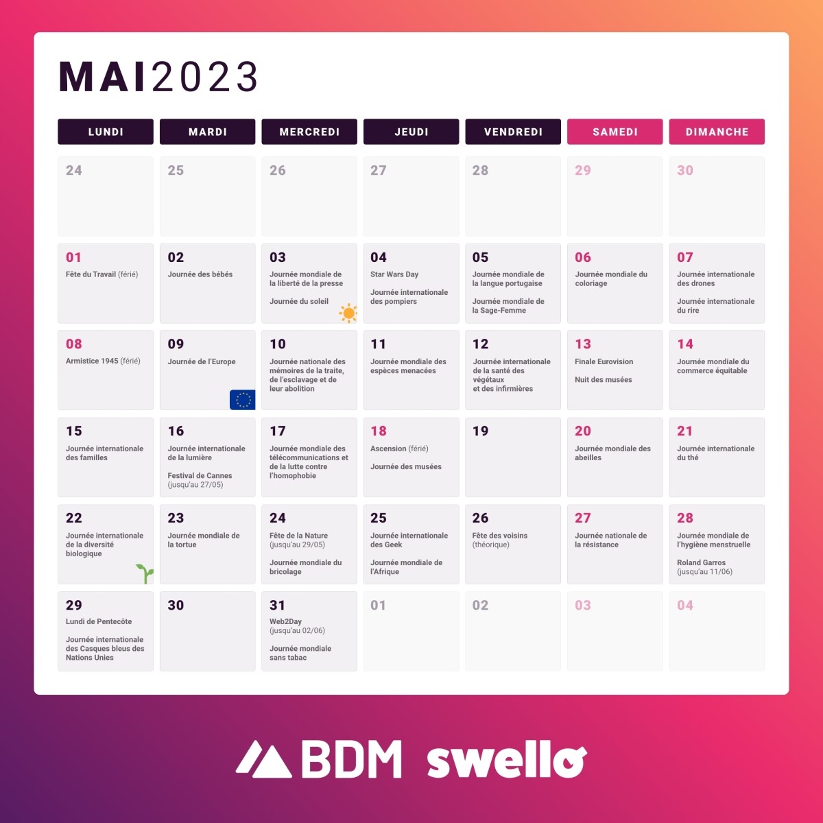 Calendrier Marketing 2023 La Liste De Tous Les v nements De L ann e