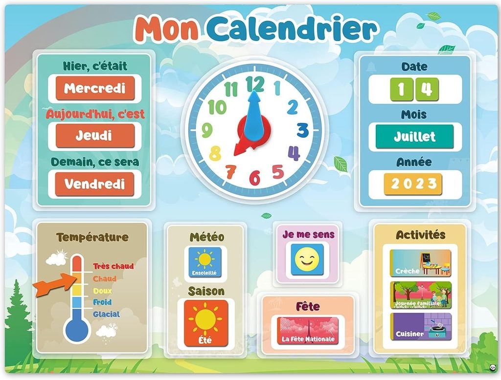 Calendrier Montessori Jouets Montessori