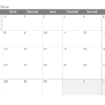 Calendrier Octobre 2024 Imprimer