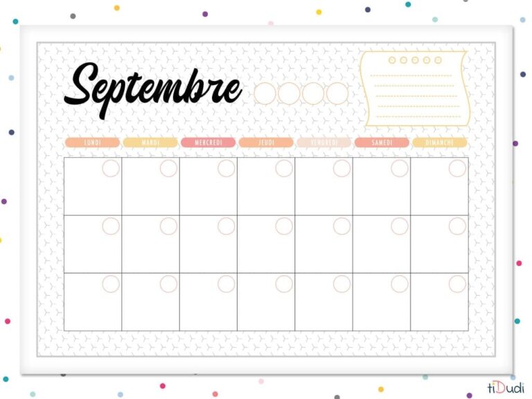 Calendrier Perp tuel Familial Imprimer