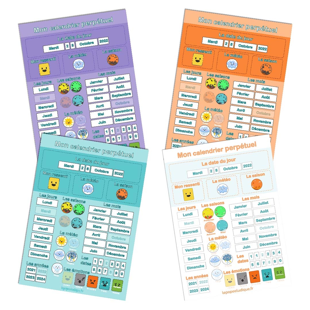 Calendrier Perp tuel Imprimer