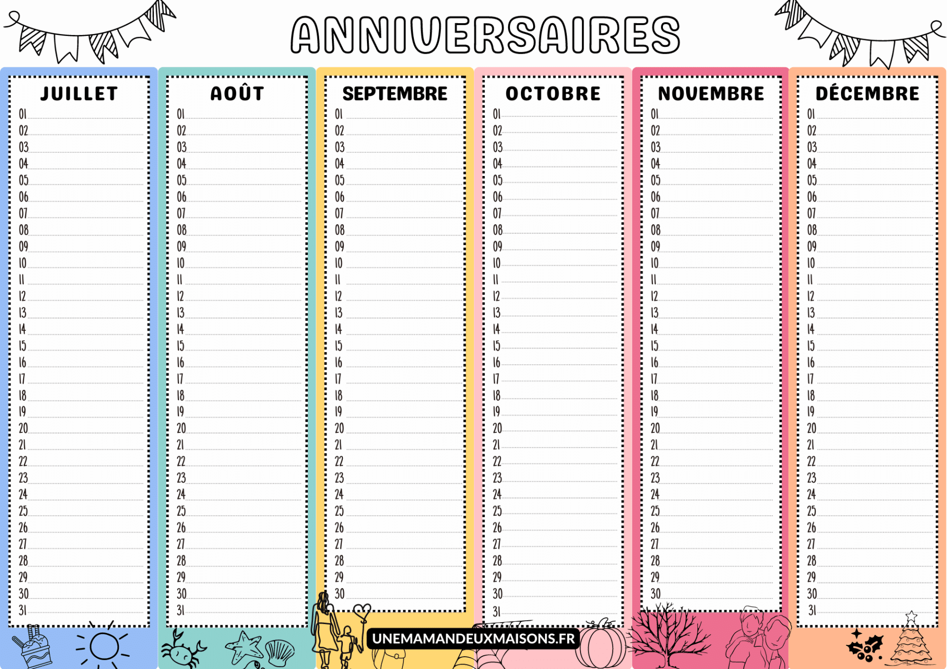 Calendrier Perp tuel N oubliez Plus Aucun Anniversaire