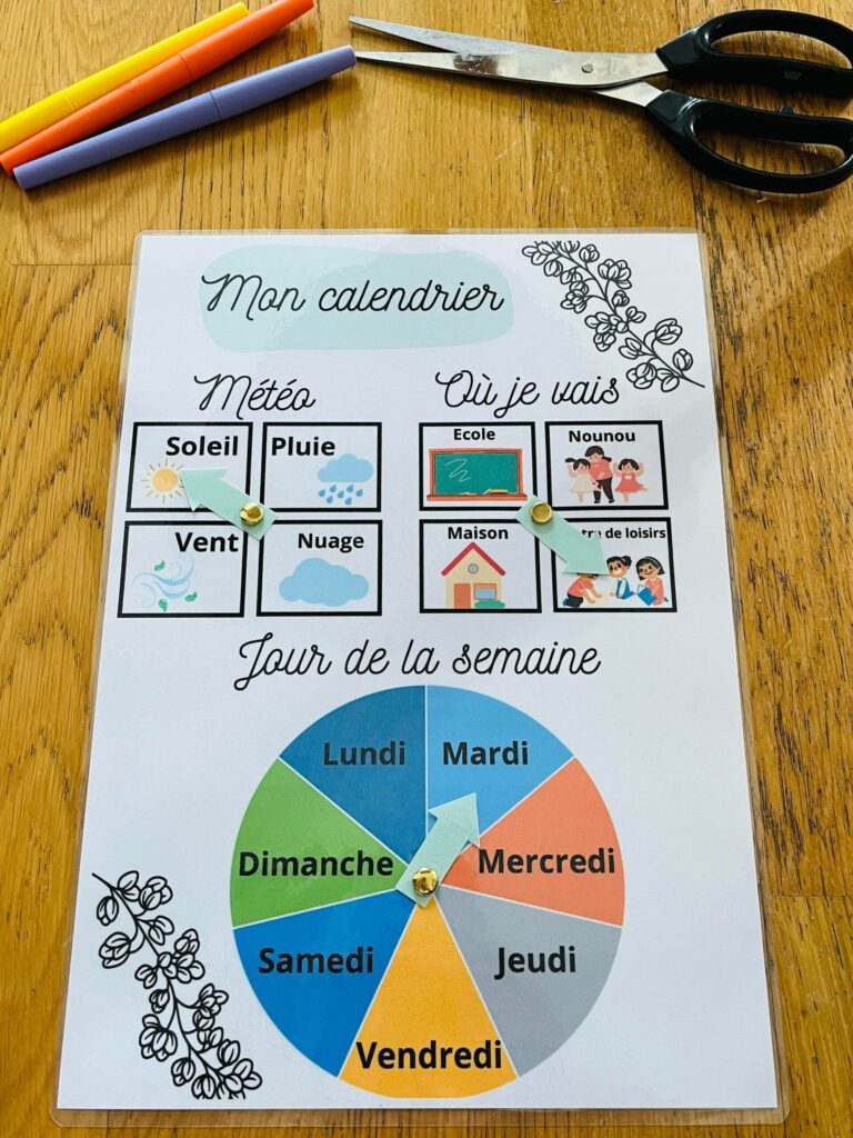 Calendrier Perp tuel Pour Enfant Gratuit Kreakids