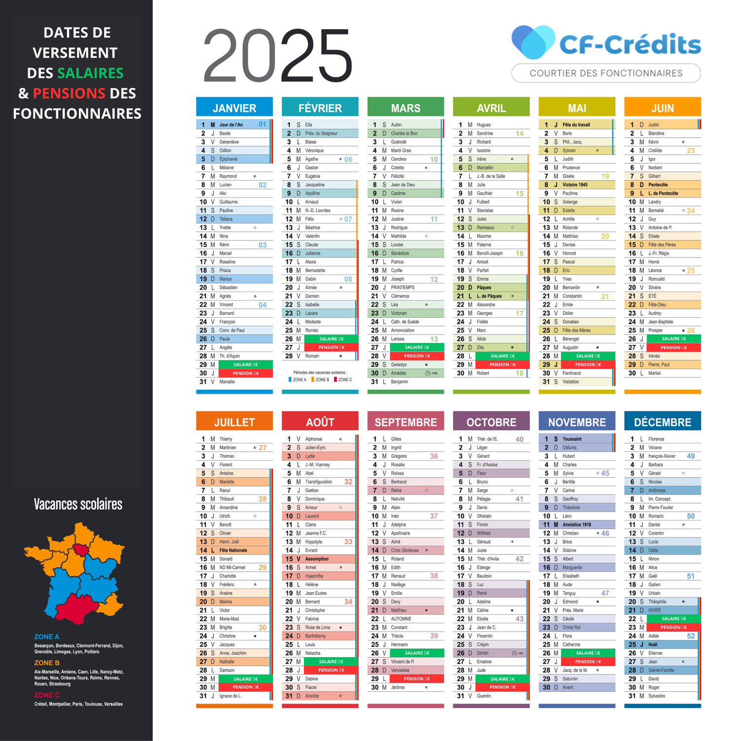 Calendrier Salaire Fonctionnaire 2025 CF Cr dits Calendrier Salaire Fonctionnaire 2025 CF Cr dits