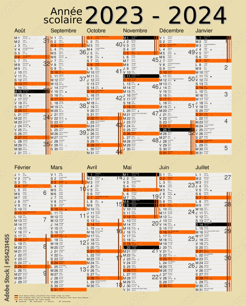 calendrier des vacances scolaires