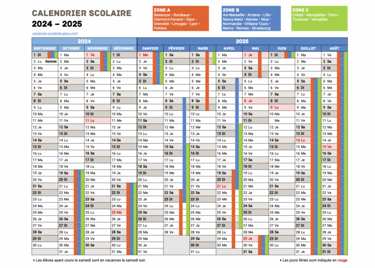 Calendrier Scolaire 2024 2025 S2D