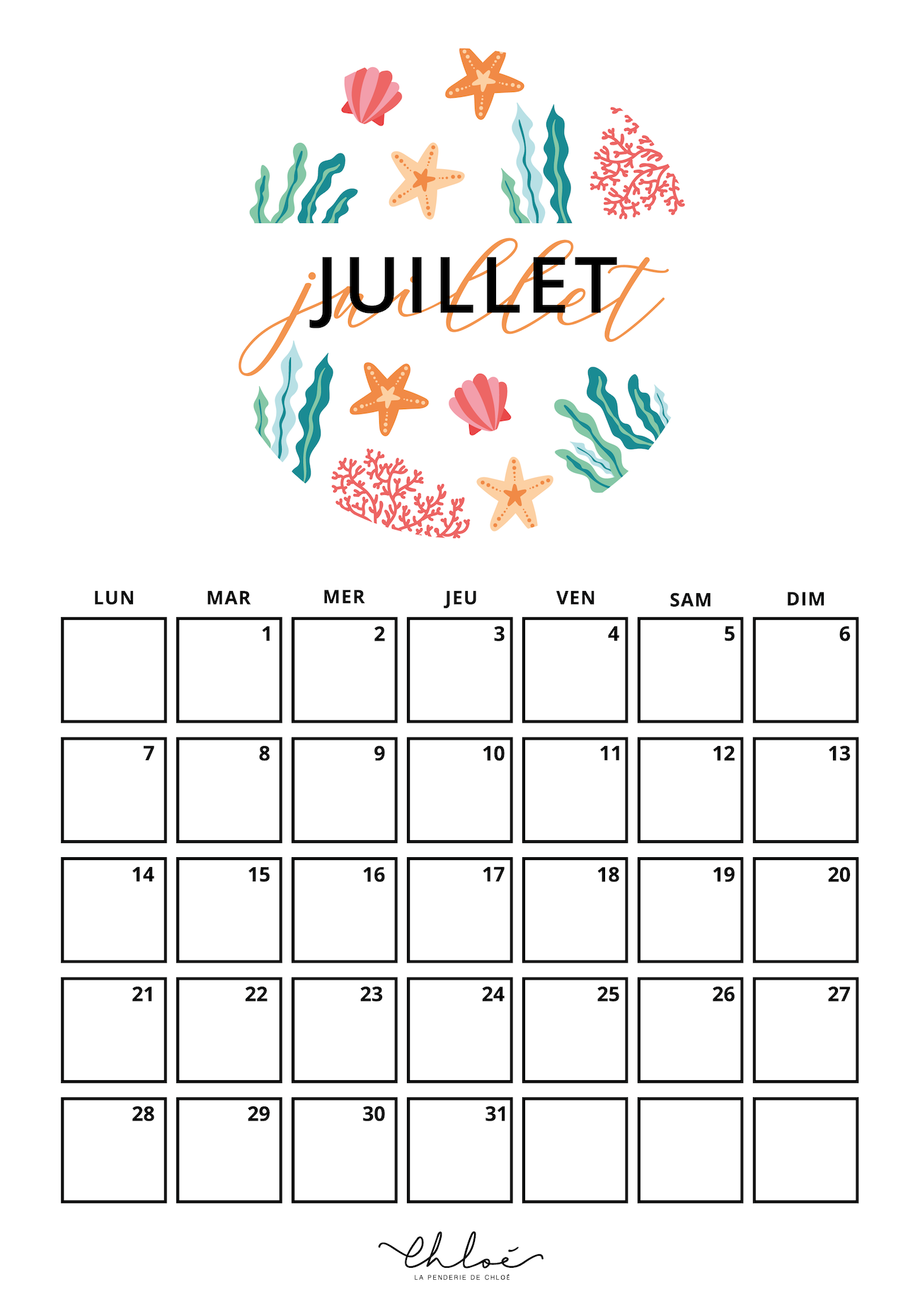 Calendriers 2025 Imprimer Blog Lifestyle La Penderie De Chlo 