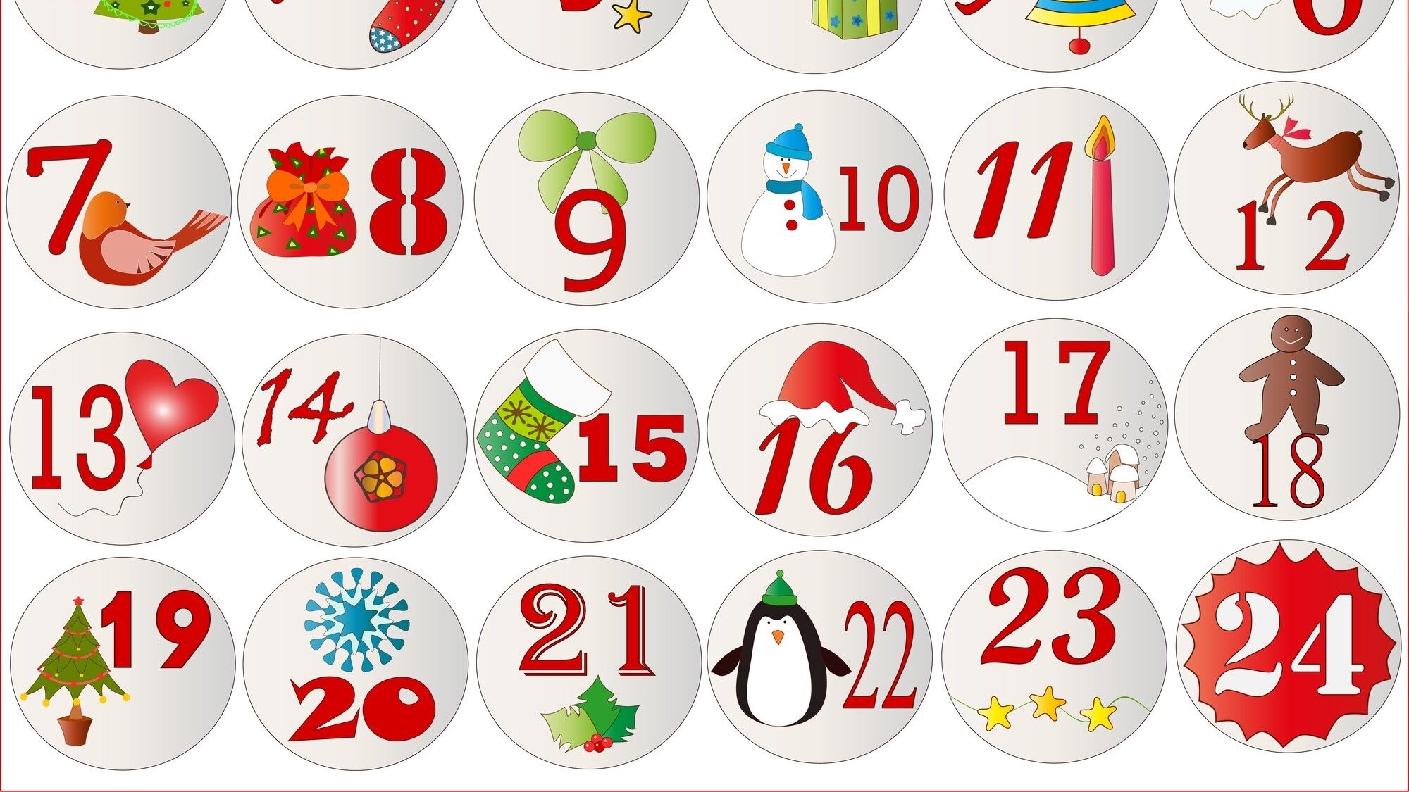 Calendriers De L Avent Gratuits T l charger Et Imprimer
