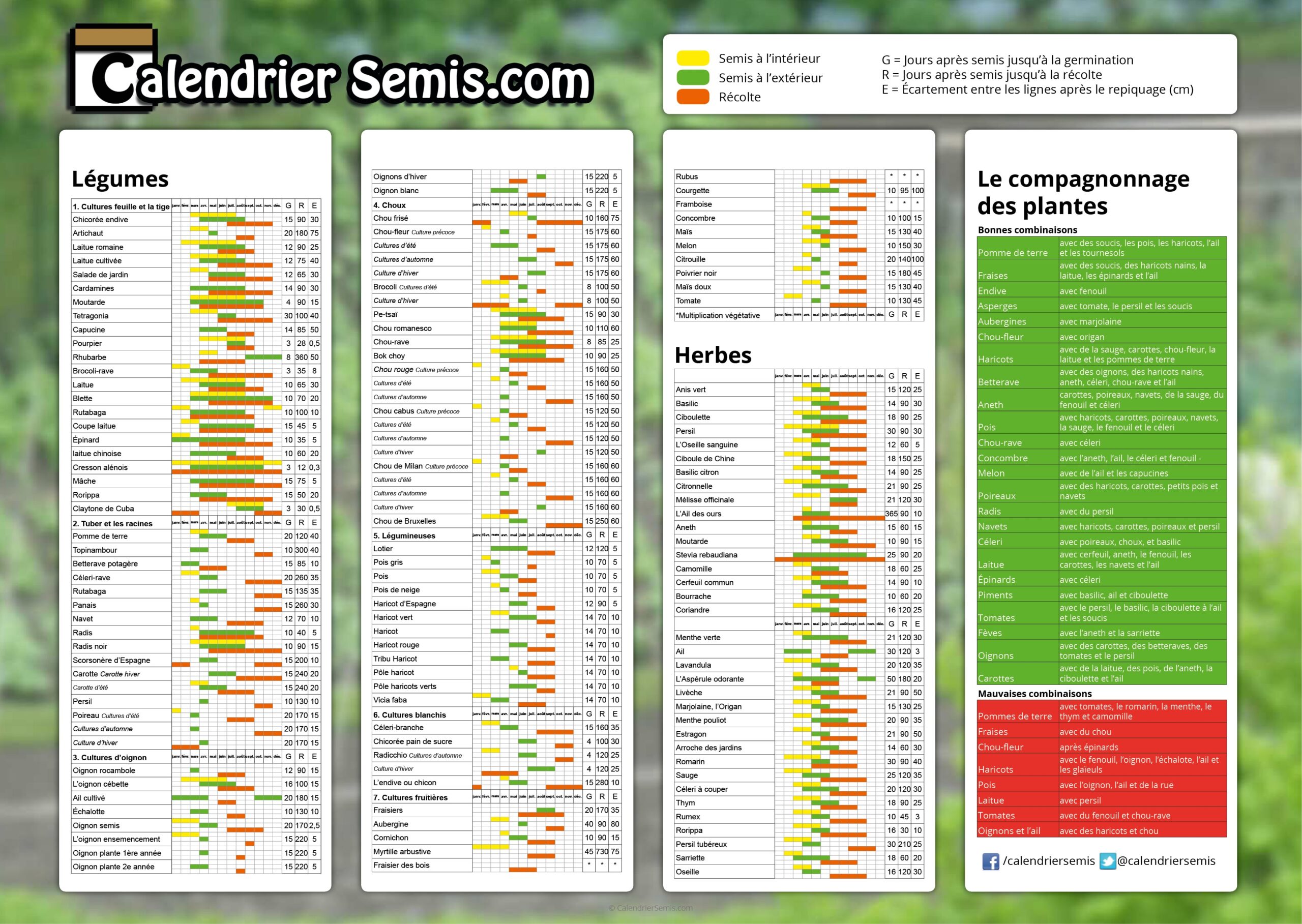 Calendriers Des Semis CalendrierSemis