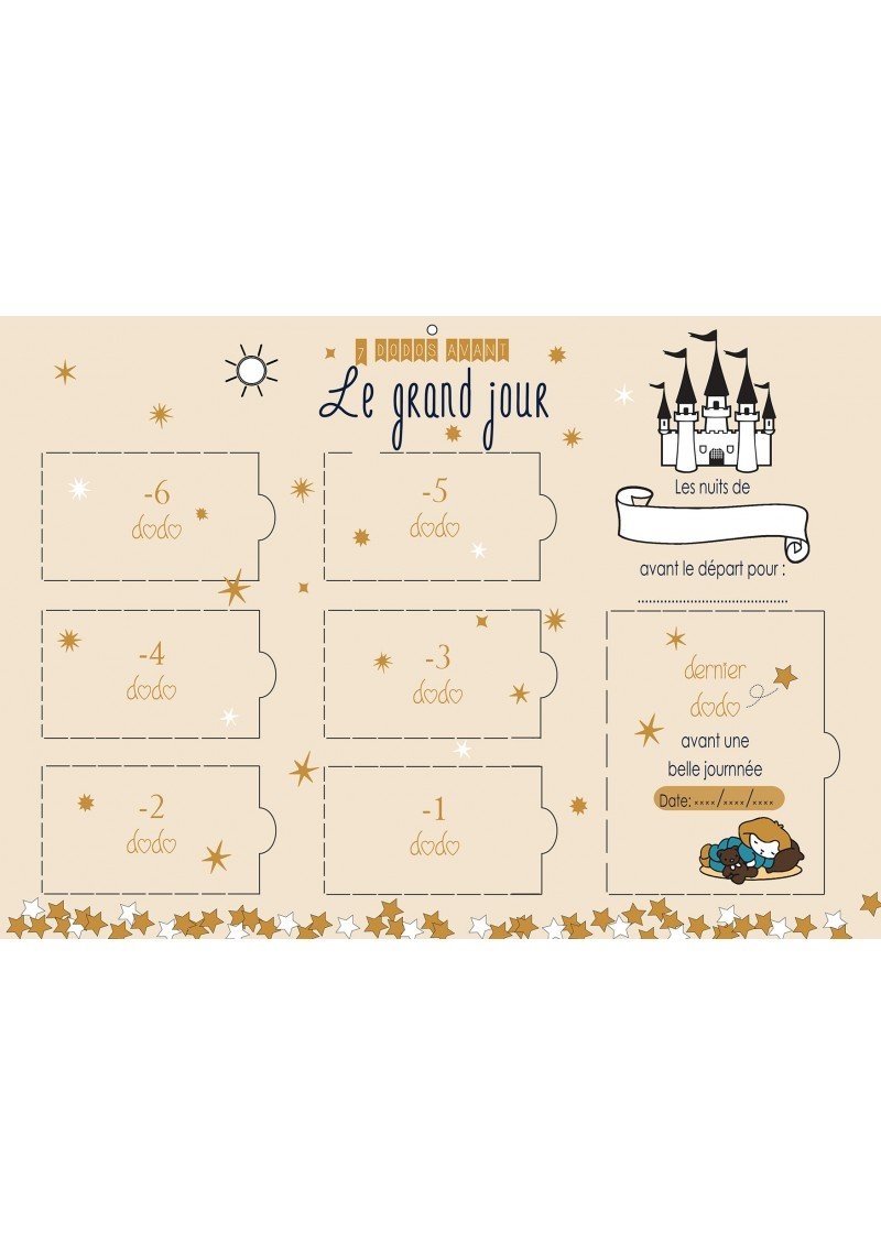 ChaussureMe Calendrier Compte Rebours Avant Le Grand Jour Amazon fr Fournitures De Bureau