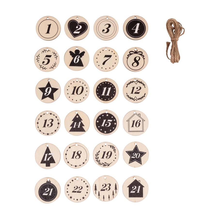 Chiffres Calendrier De L avent 24 Pcs Scrapmalin
