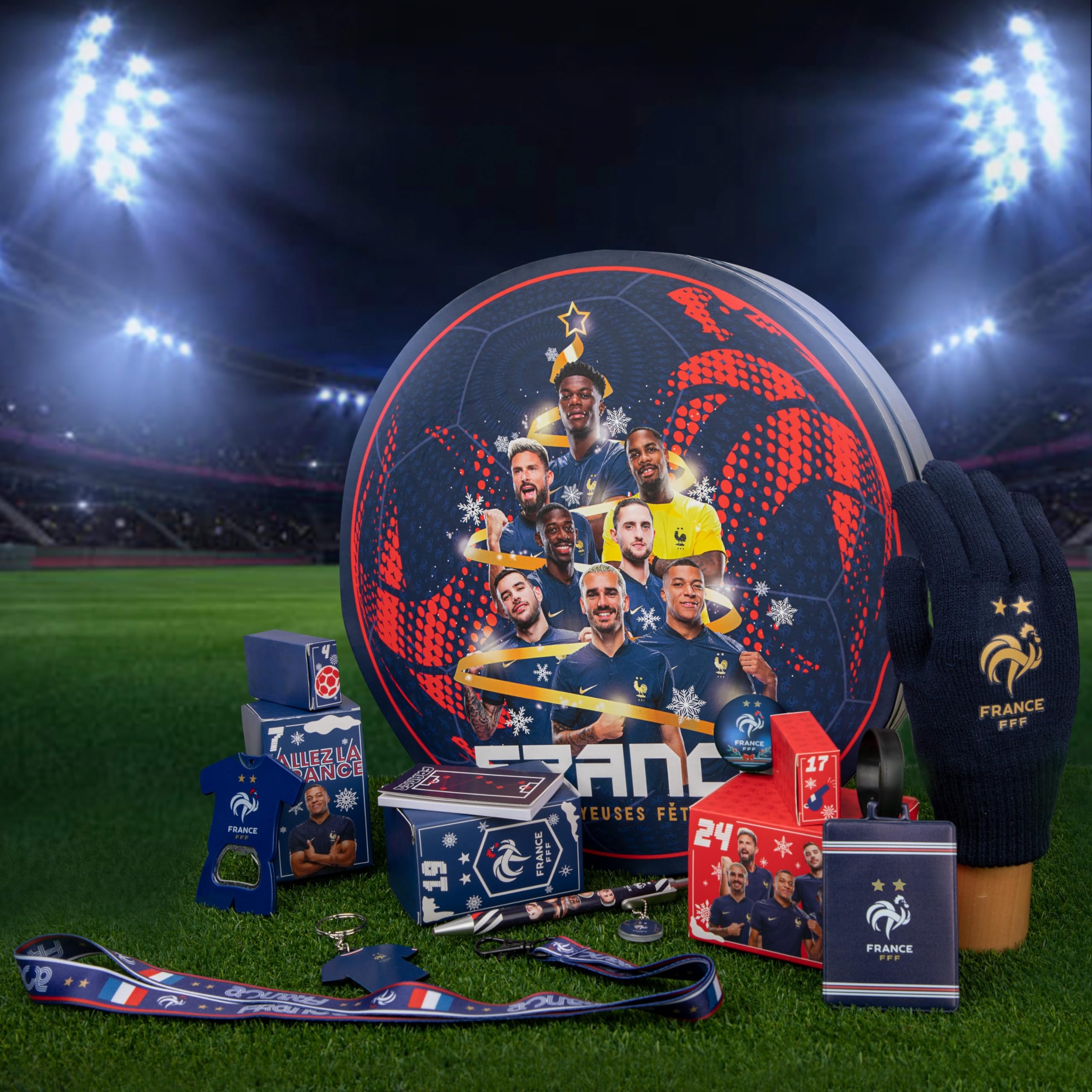Cinereplicas FFF Calendrier De L Avent Deluxe quipe De France De Football 2024 Licence Officielle Amazon fr Jeux Et Jouets
