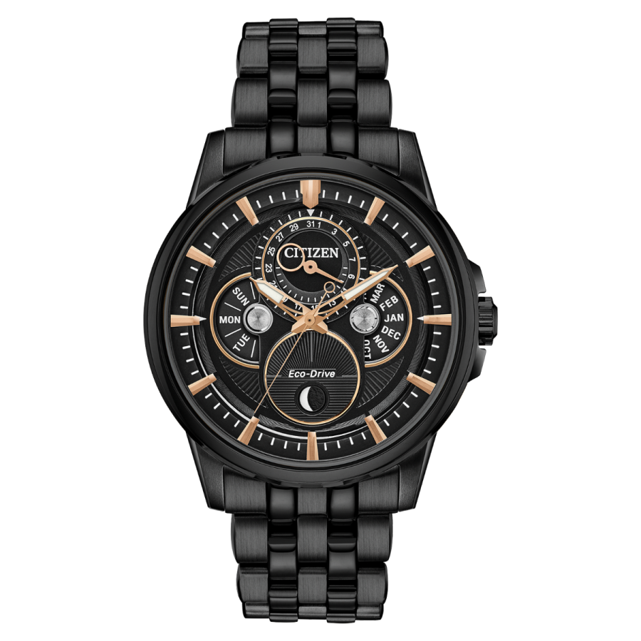 Citizen Calendrier Moonphase Black Men s Watch BU0057 54E