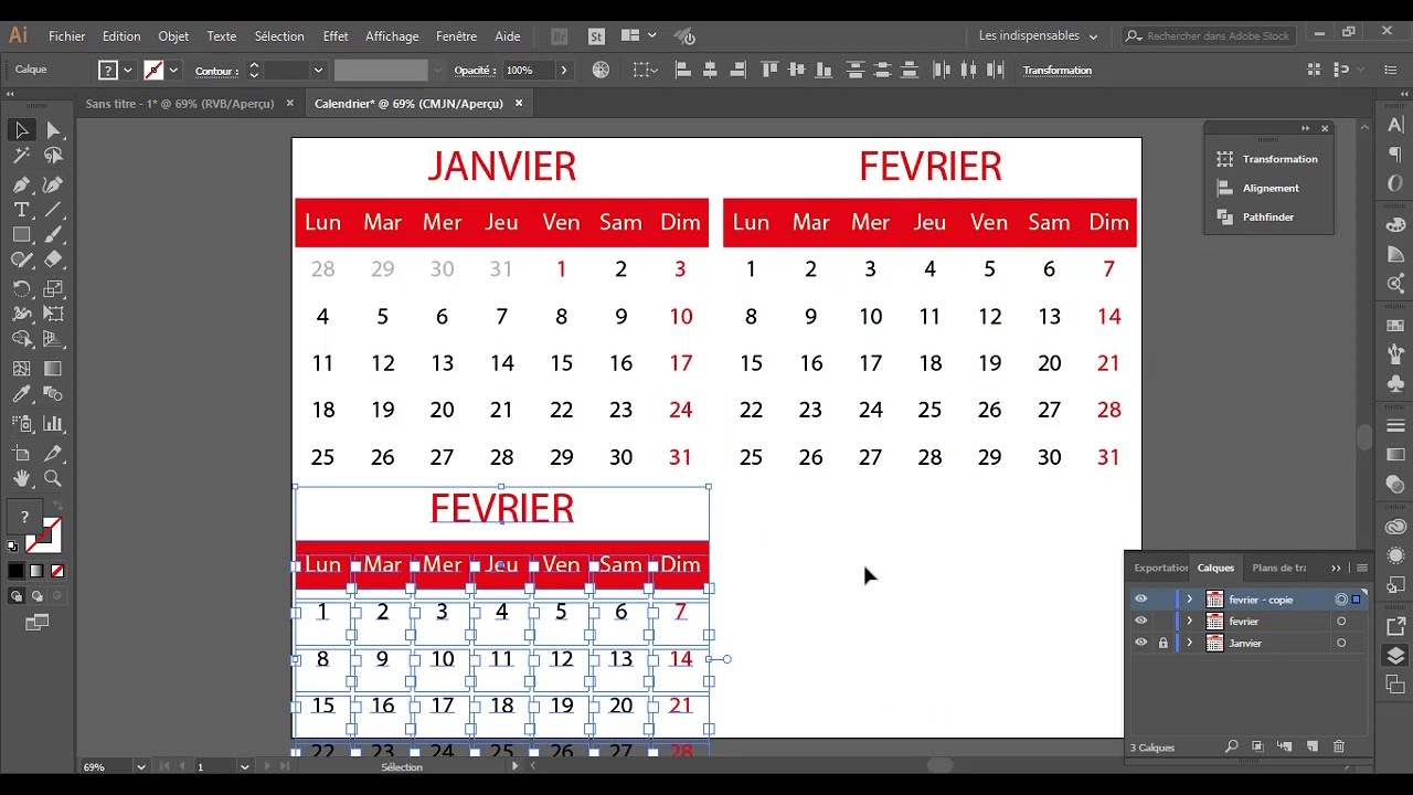 creer un calendrier