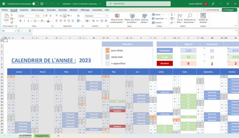 Comment Cr er Un Calendrier Dynamique Sur Excel tuto Fichier T l charger 