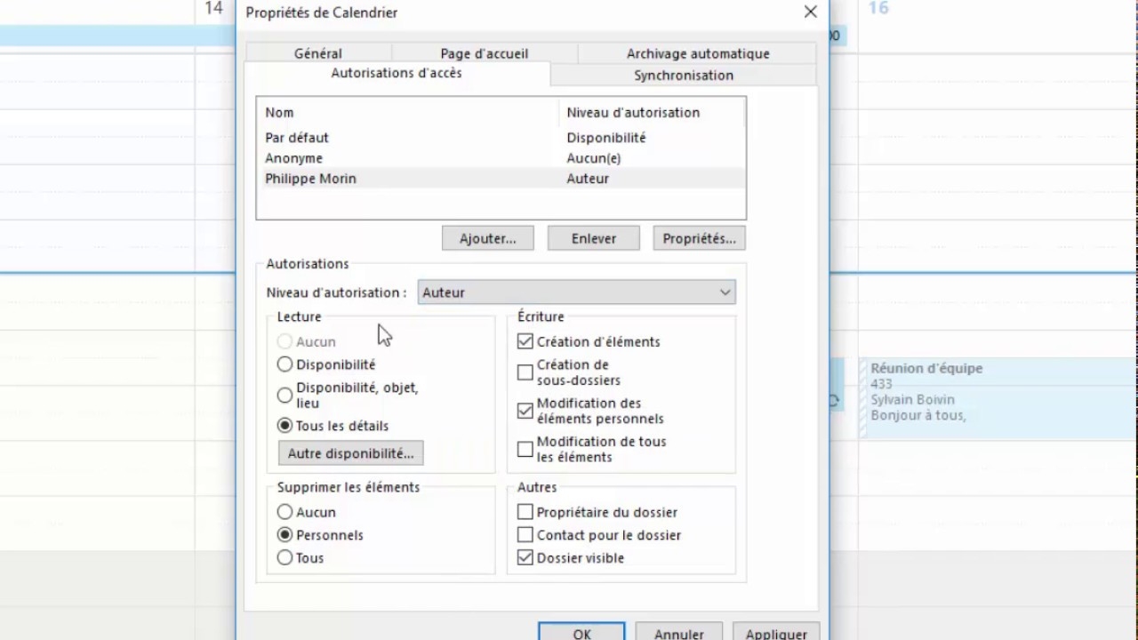 Comment Partager Un Calendrier Outlook Office 2016 YouTube
