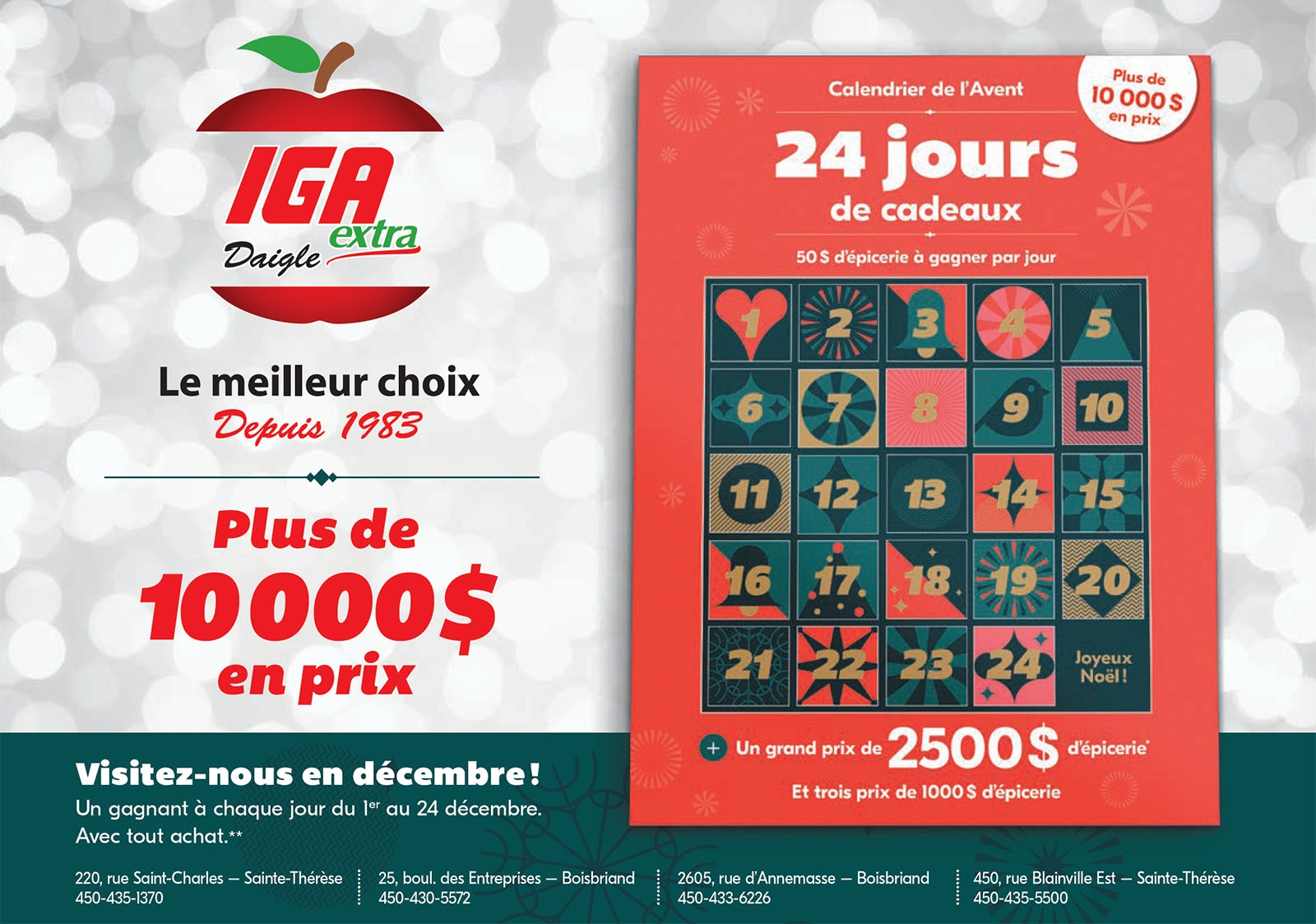 Concours Calendrier De L Avent 24 Jours De Cadeaux Plus De 10 000 En Prix Igadaigle