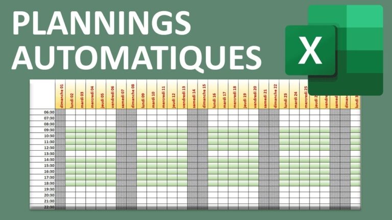 Cr er Des Calendriers Et Plannings Automatiques Avec Excel YouTube
