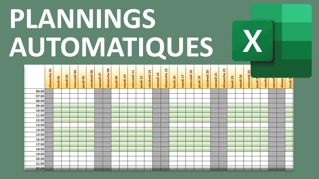 Cr er Des Calendriers Et Plannings Automatiques Avec Excel YouTube