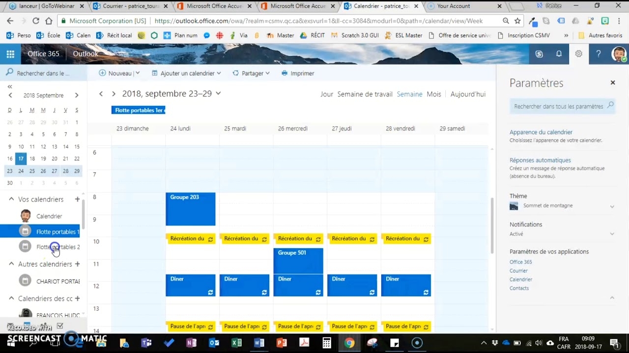 Cr er Et Partager Un Calendrier Outlook Pour R server Une Flotte D appareils Dans Une cole YouTube