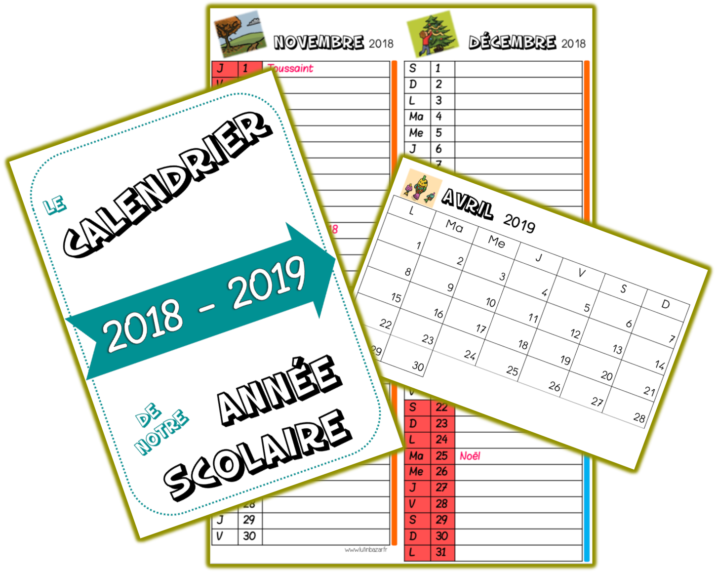 De Retour Et Pour Bien Commencer Les Calendriers 2018 2019 Lutin Bazar
