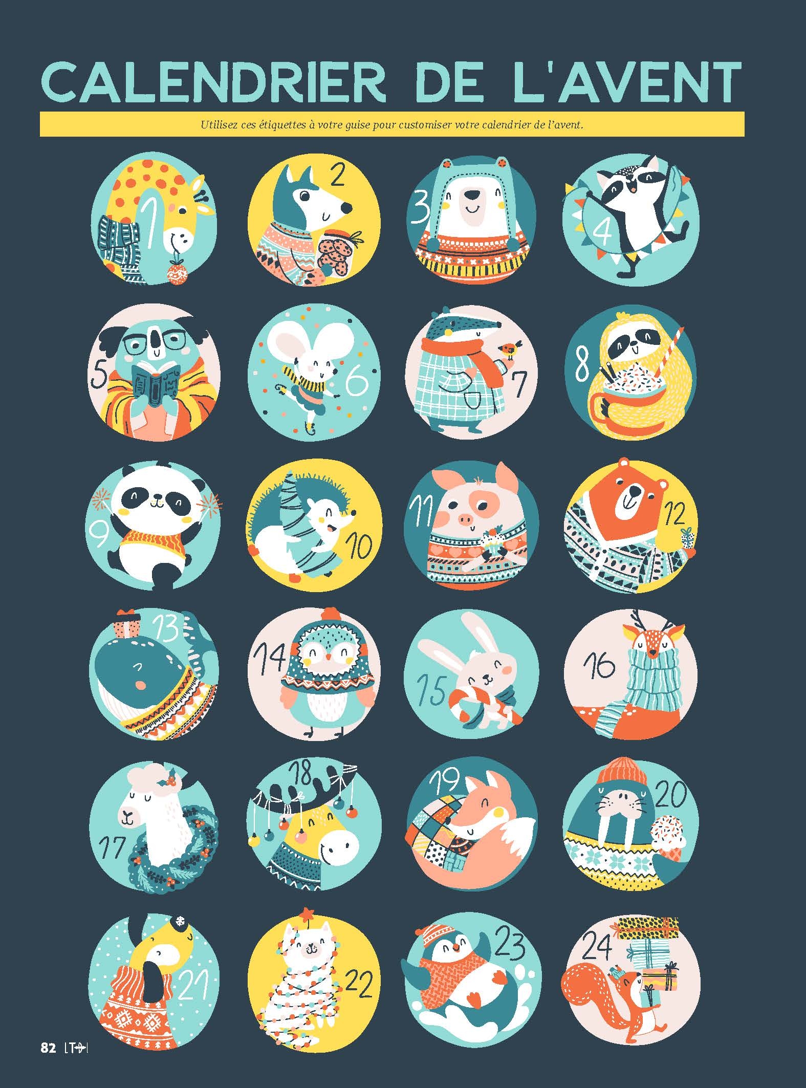 Des tiquettes Pour Calendrier De L avent Imprimer Gratuitement La Tribu Des Id es