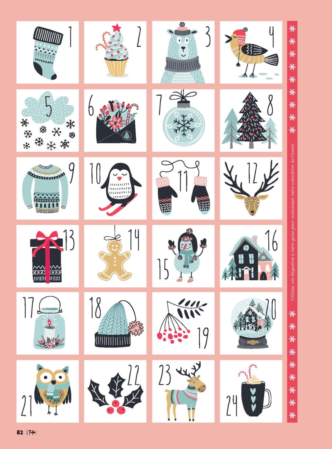 Des tiquettes Pour Calendrier De L avent Imprimer Gratuitement La Tribu Des Id es