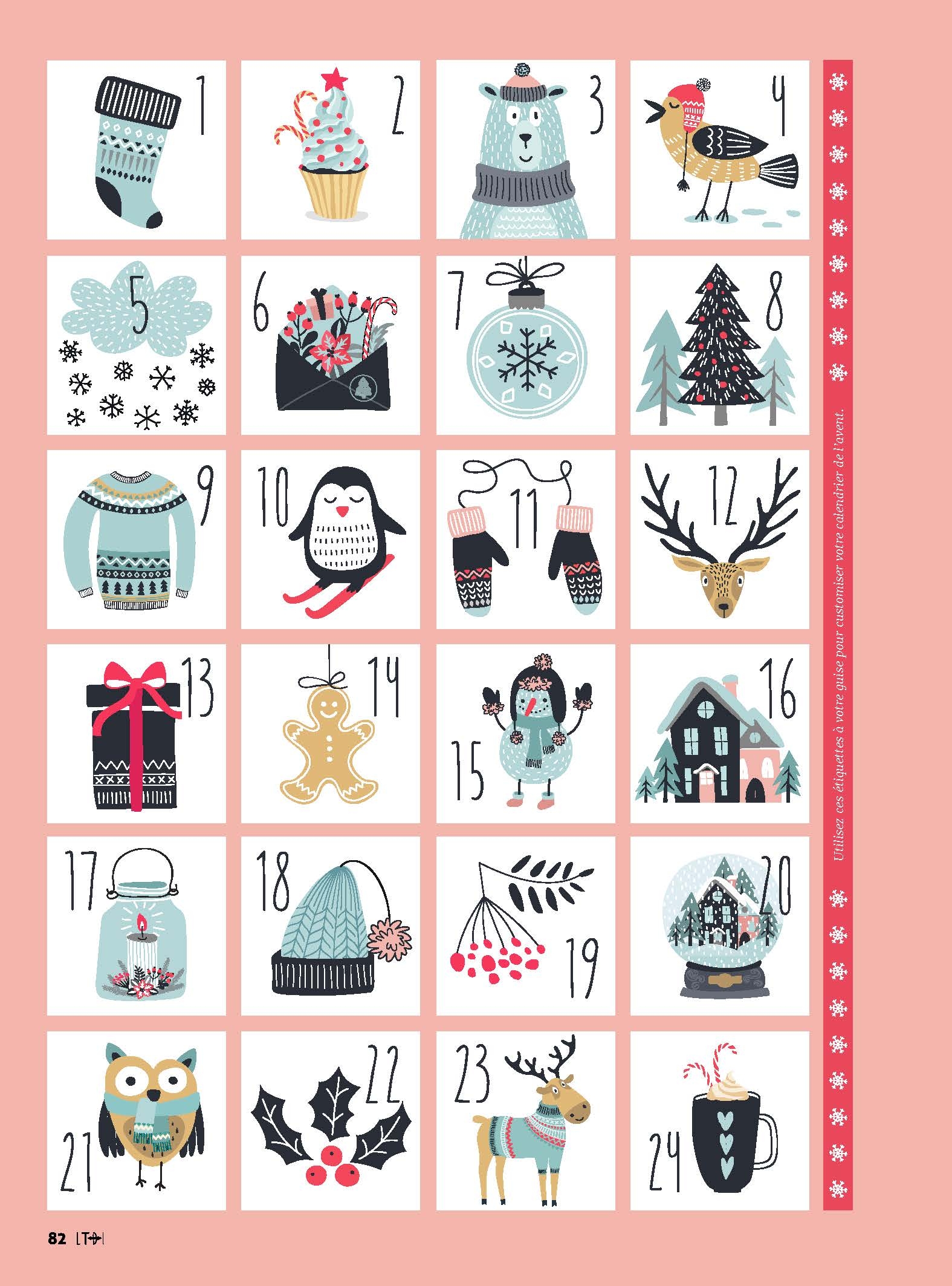 Des tiquettes Pour Calendrier De L avent Imprimer Gratuitement La Tribu Des Id es