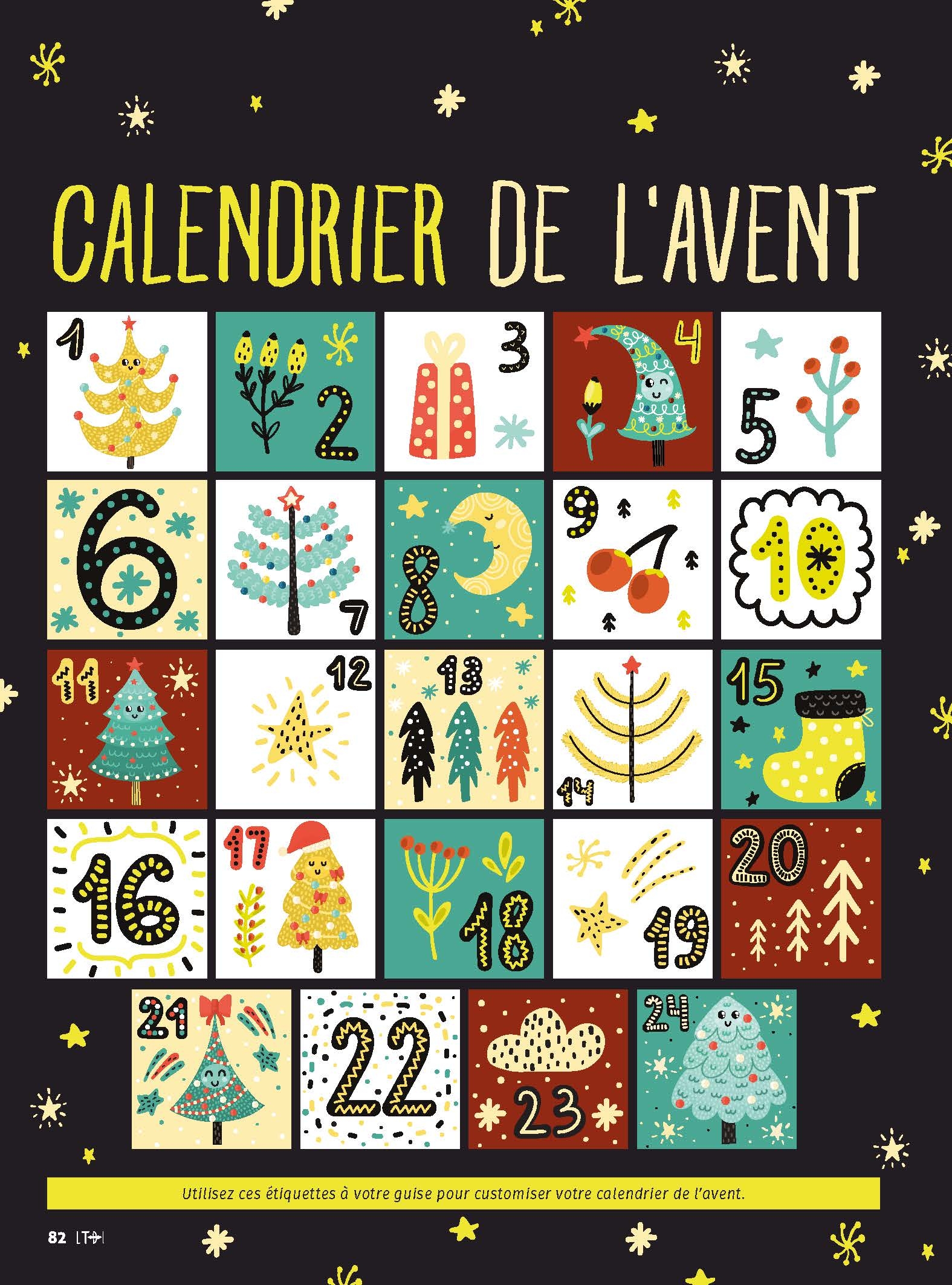 Des tiquettes Pour Calendrier De L avent Imprimer Gratuitement La Tribu Des Id es