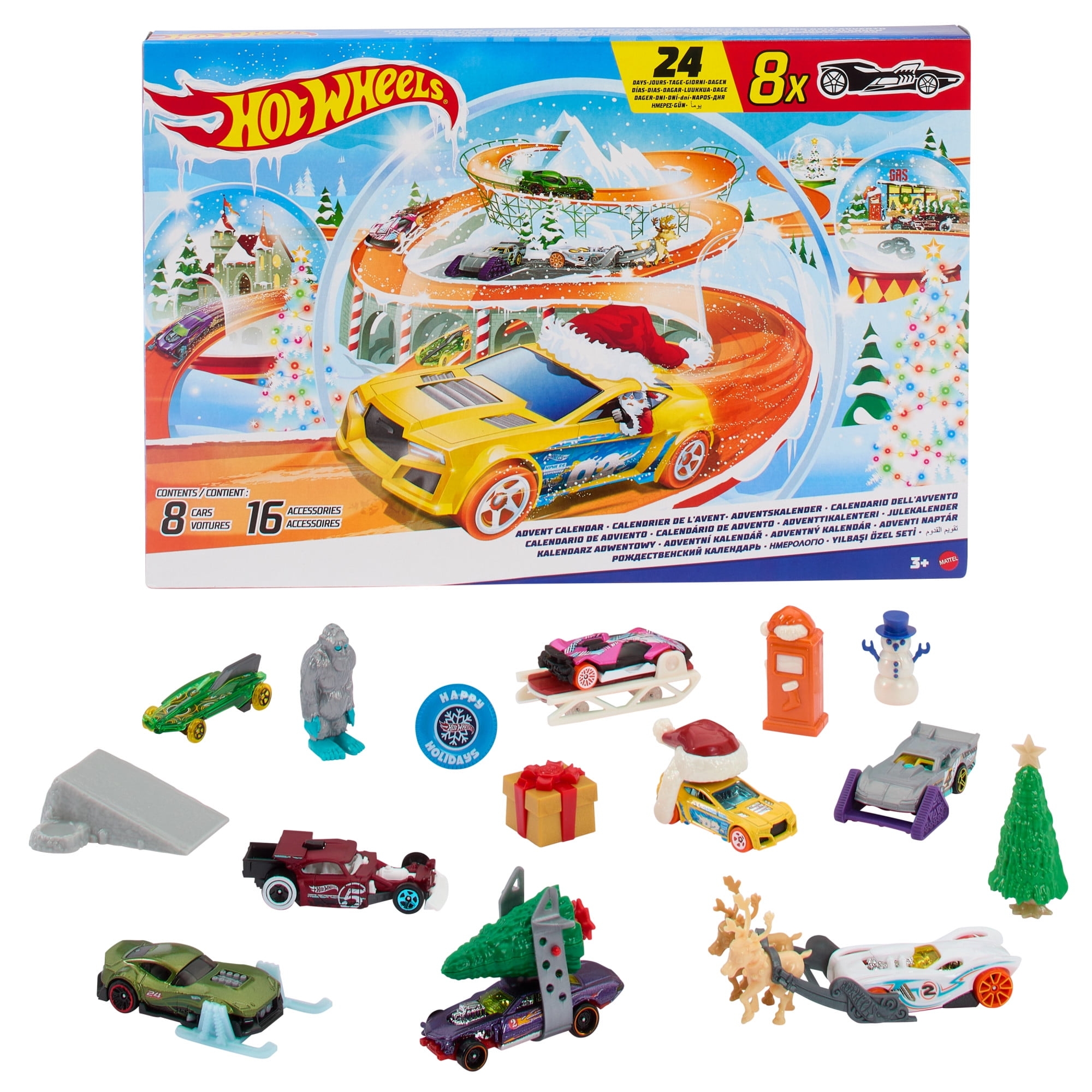 Disney Pixar Cars Retro Reimagined Advent Calendar 24 Days Of Exciting Surprises And Collectible Cars Walmart