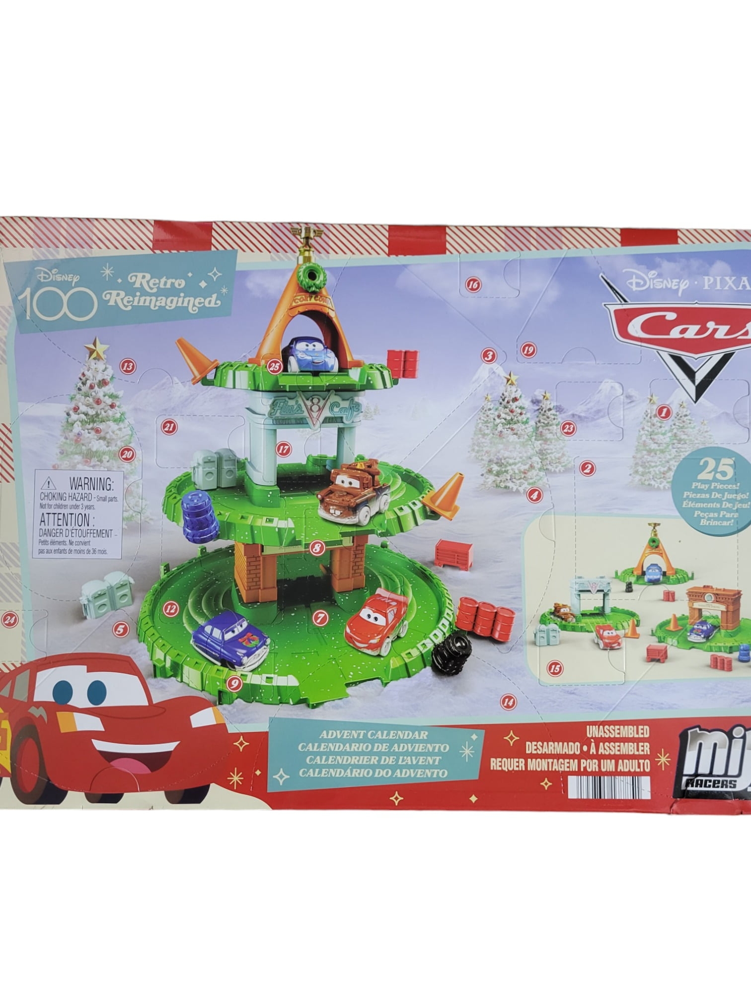 Disney Pixar Cars Retro Reimagined Advent Calendar 24 Days Of Exciting Surprises And Collectible Cars Walmart