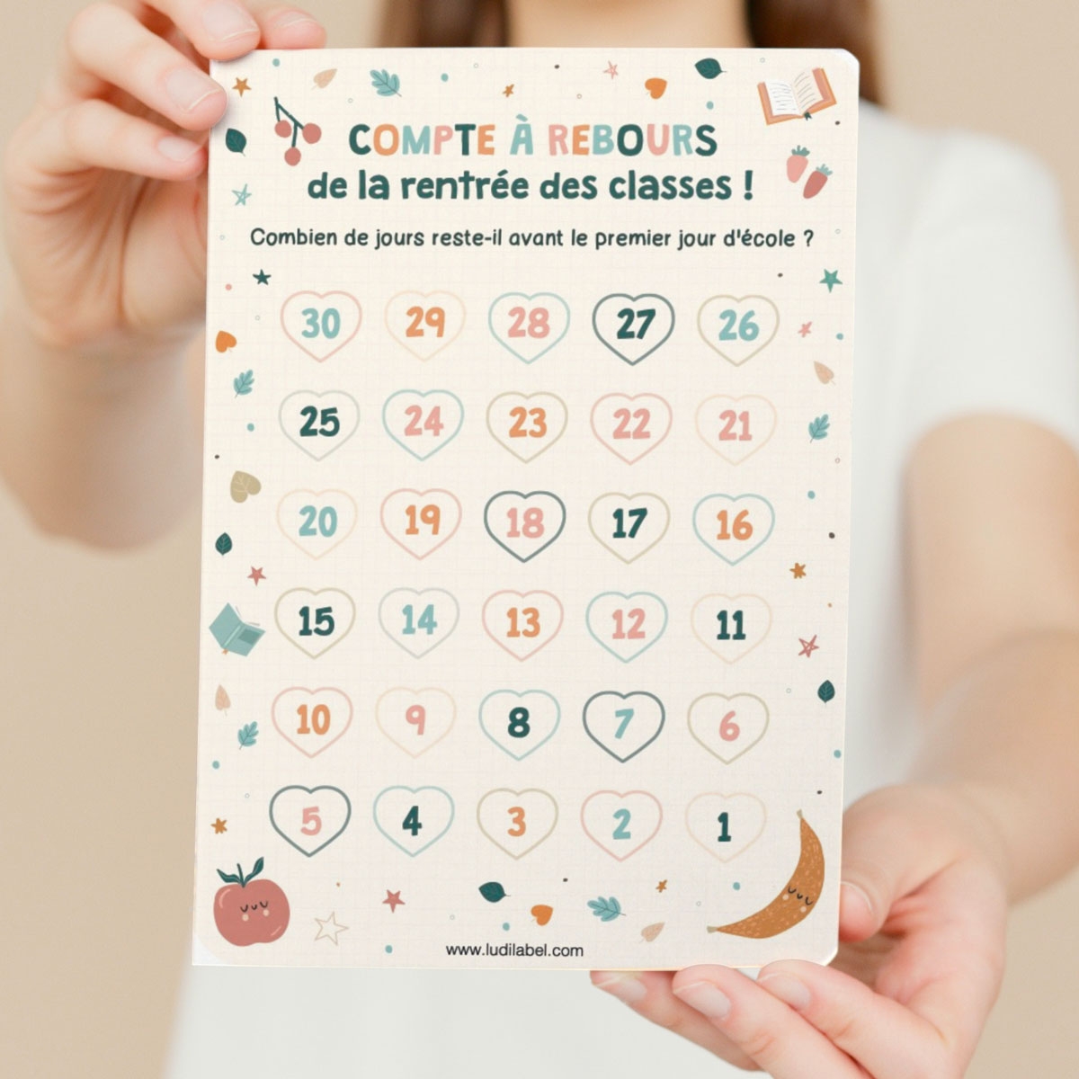 DIY Compte Rebours Avant La Rentr e Scolaire Imprimer Le Blog De Ludilabel