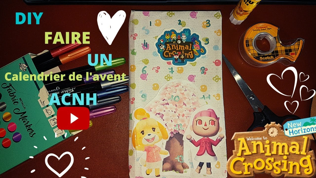 DIY FAIRE UN CALENDRIER DE L AVENT ANIMAL CROSSING NEW HORIZONS diy diycrafts diycraft YouTube