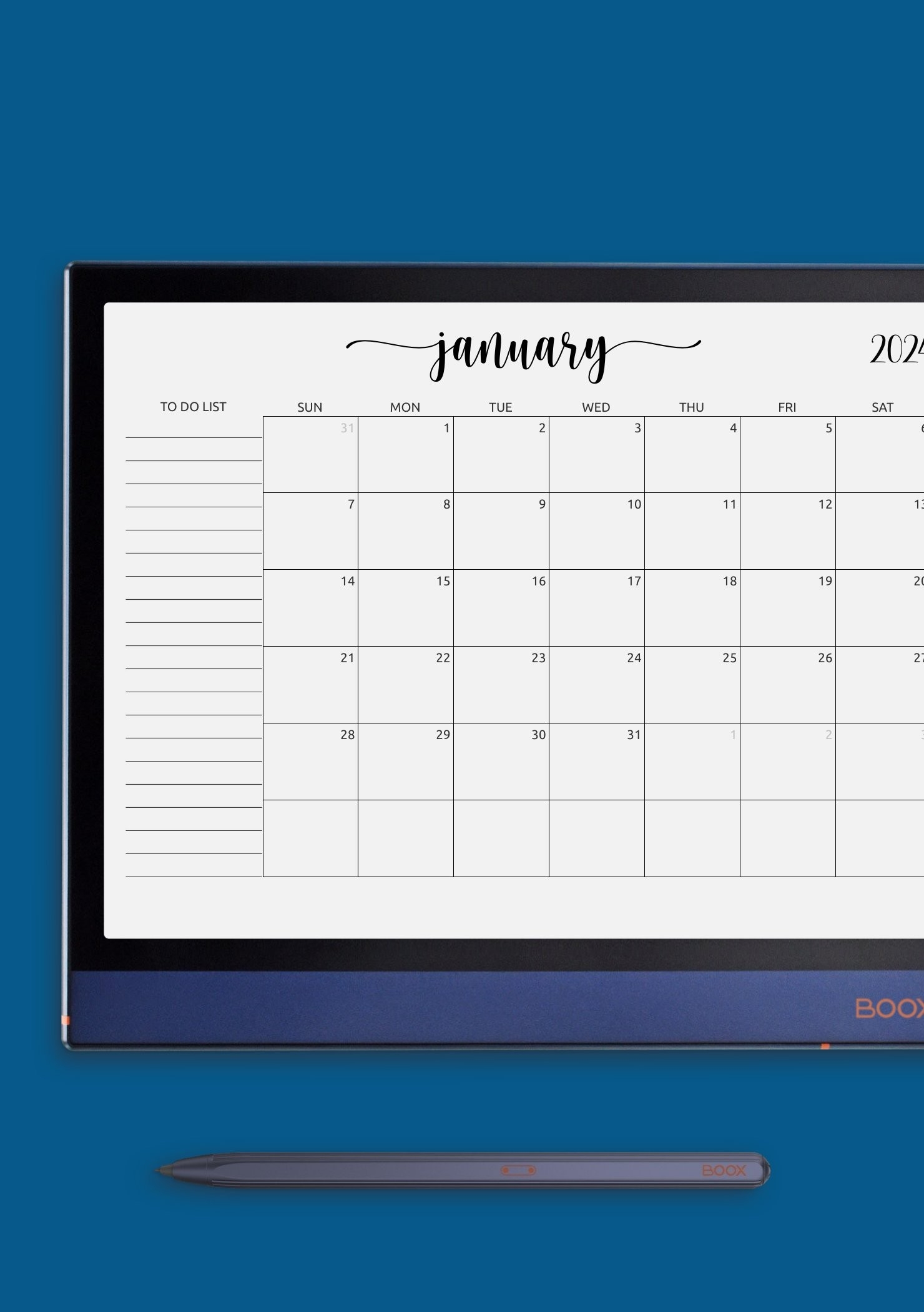 Download Printable Monthly Calendar With To Do List PDF