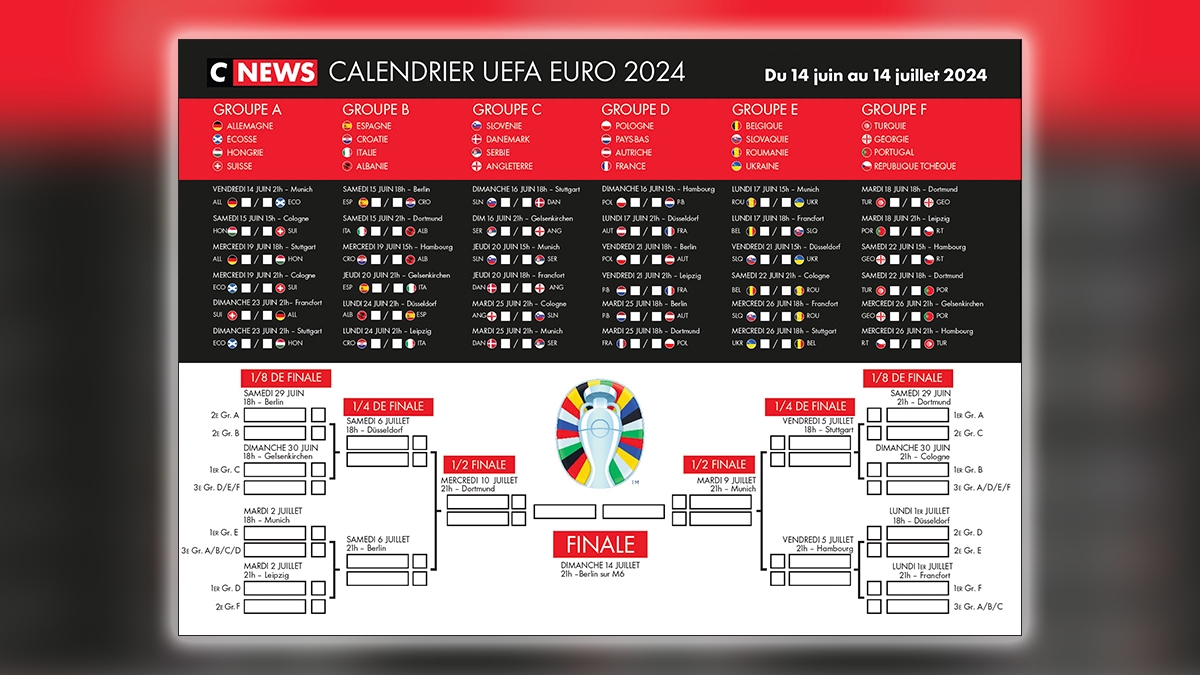 euro foot calendrier